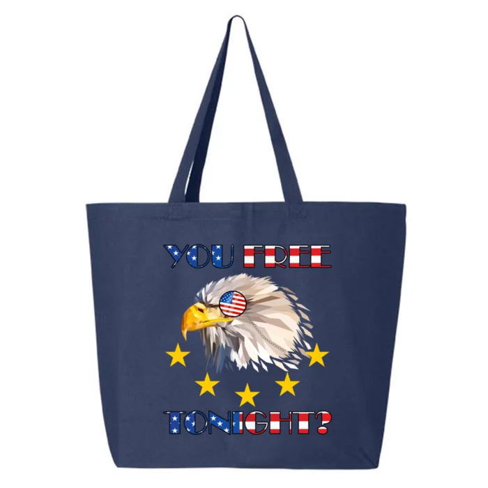 4th Of July Eagle You Free Tonight Funny Vintage Graphic Gift 25L Jumbo Tote