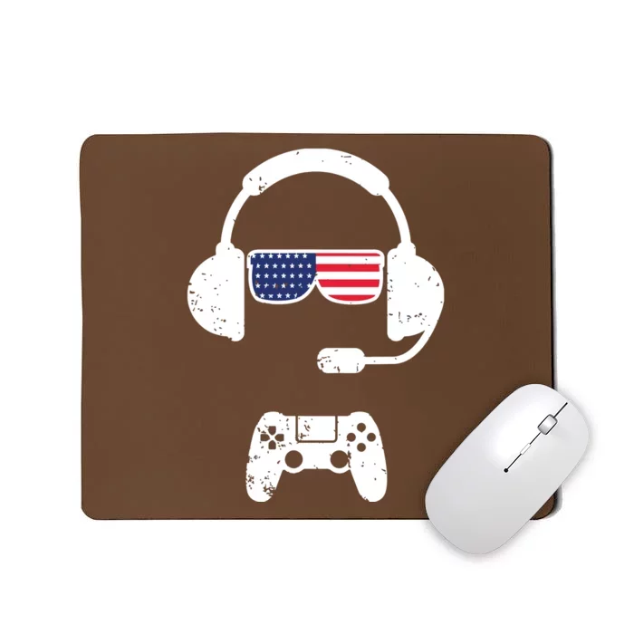 4th Of July Gaming Gamer Kids Boy Men USA Mousepad