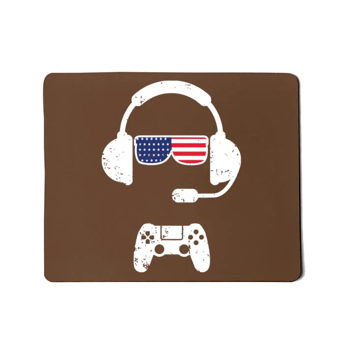 4th Of July Gaming Gamer Kids Boy Men USA Mousepad