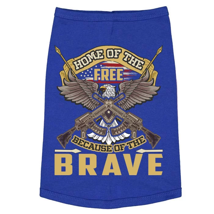 4th Of July Eagle Home Of The Free Because Of The Brave Cool Gift Doggie Tank