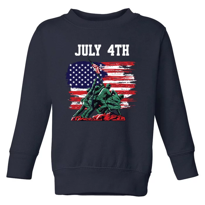 4th Of July Men USA American Flag Independence Day Toddler Sweatshirt