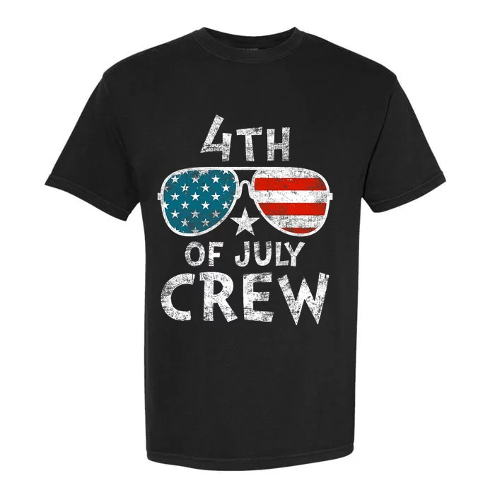 4th Of July Crew Matching Family Funny Fourth Of July Group Garment-Dyed Heavyweight T-Shirt