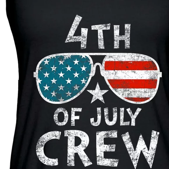 4th Of July Crew Matching Family Funny Fourth Of July Group Ladies Essential Flowy Tank