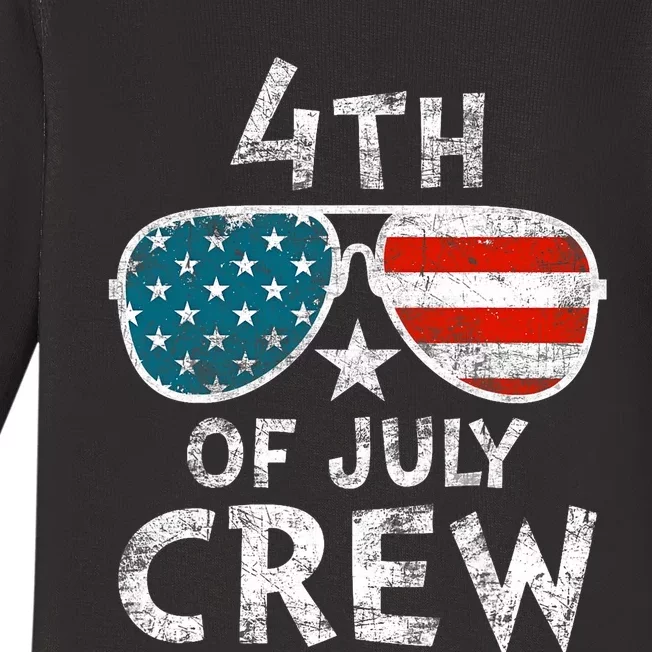 4th Of July Crew Matching Family Funny Fourth Of July Group Baby Long Sleeve Bodysuit