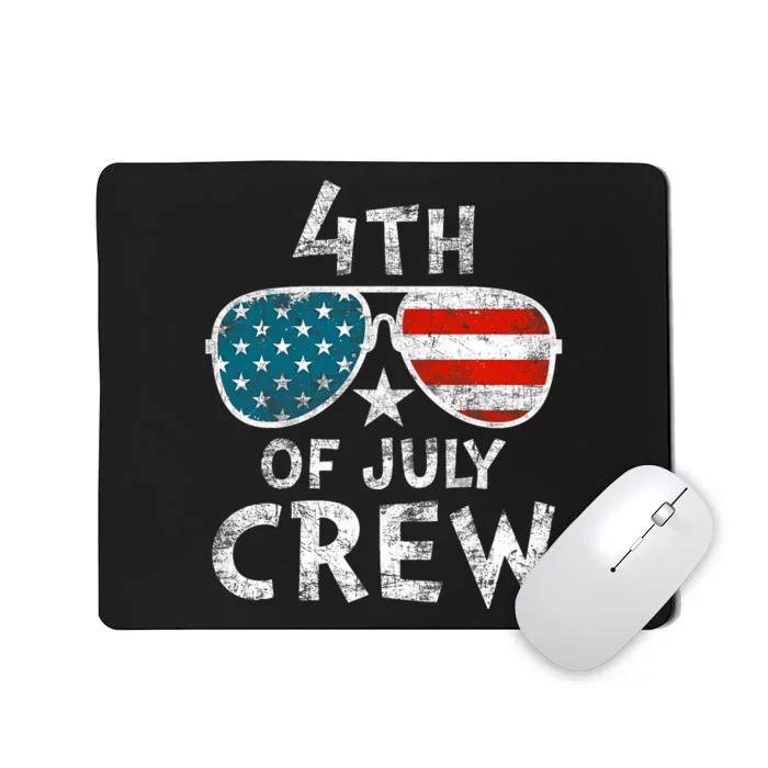 4th Of July Crew Matching Family Funny Fourth Of July Group Mousepad