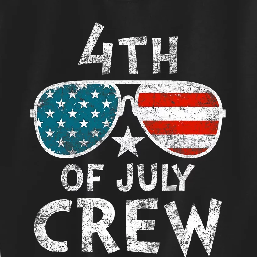 4th Of July Crew Matching Family Funny Fourth Of July Group Kids Sweatshirt