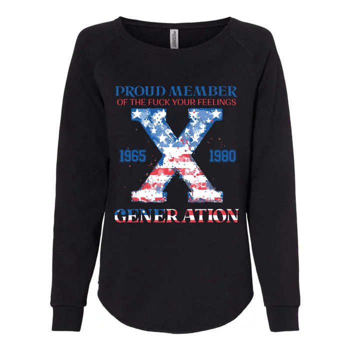 4th Of July Generationx Retro Style Us Flags Womens California Wash Sweatshirt