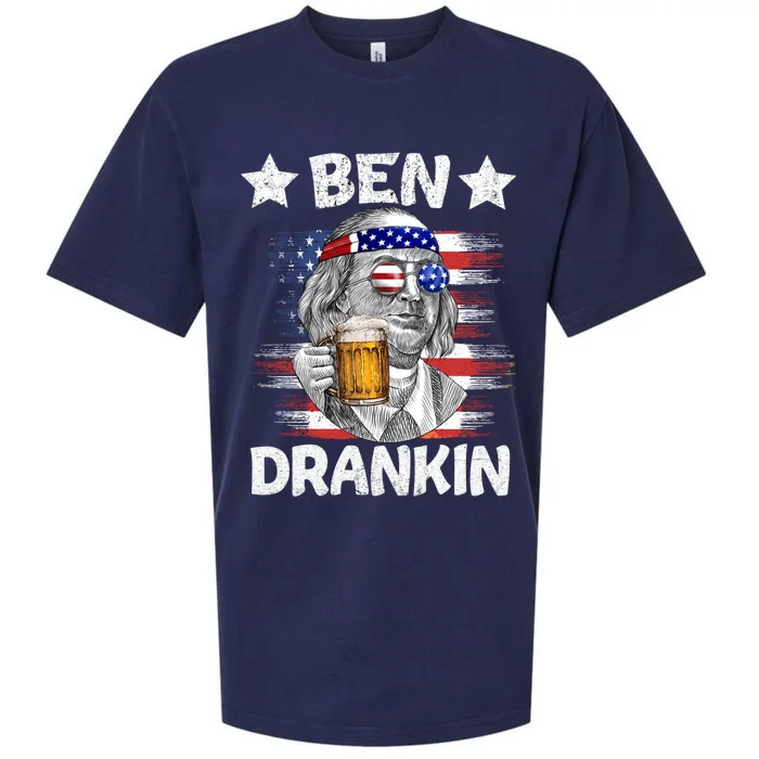 4th Of July Ben Drankin Ing Beer Benjamin Franklin Usa Gift Sueded Cloud Jersey T-Shirt