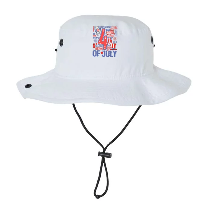 4th Of July Stars And Stripes Legacy Cool Fit Booney Bucket Hat