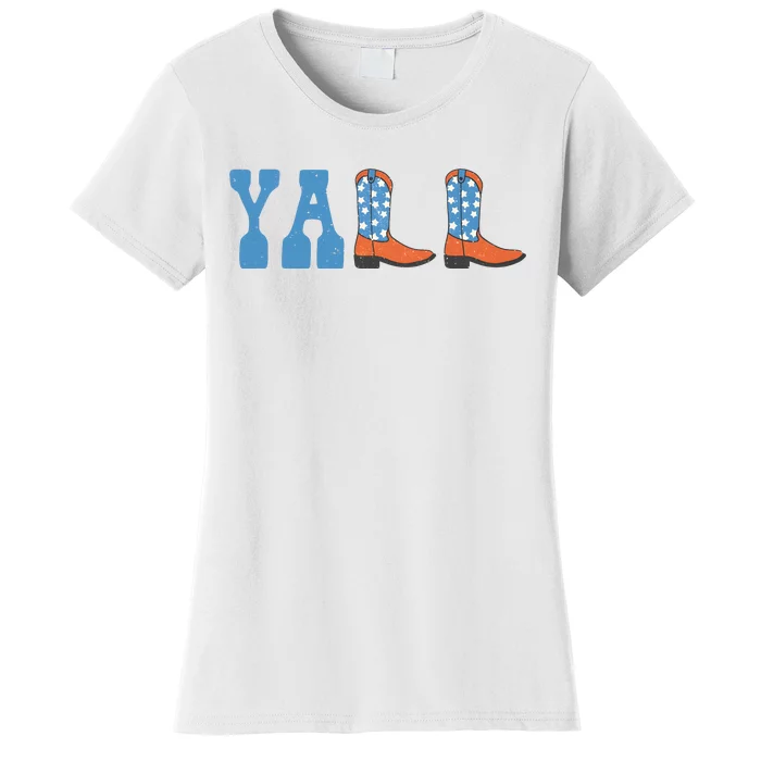 4th Of July Yall Cowboy Boots Women's T-Shirt