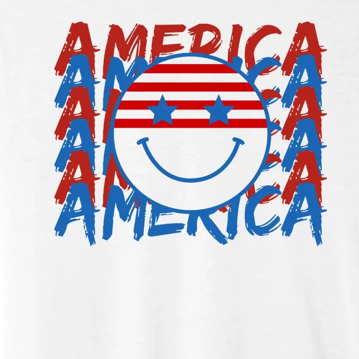 4th Of July Festive Holiday Smiley Face ChromaSoft Performance T-Shirt