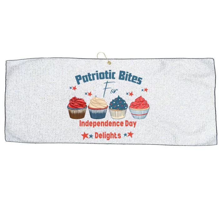 4th Of July Food Cupcakes Patriotic America Large Microfiber Waffle Golf Towel