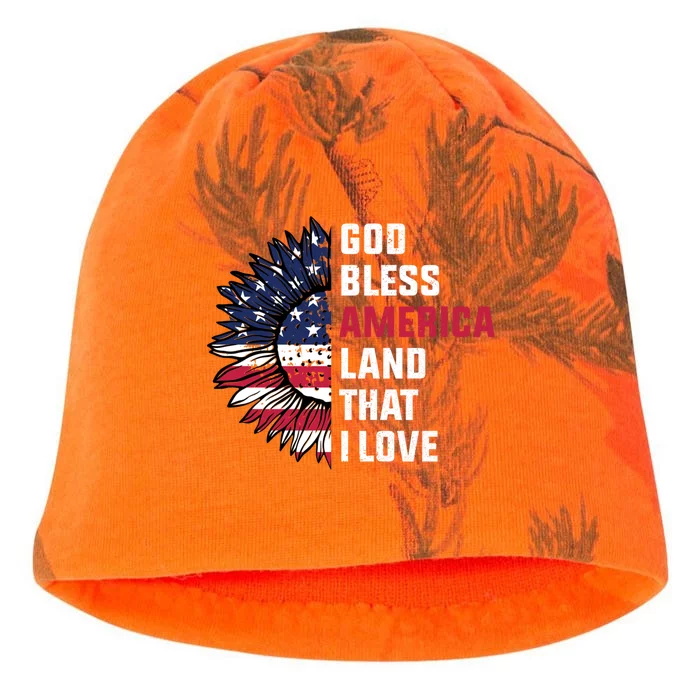 4th Of July God Bless America Land That I Love Usa Flag Gift Kati - Camo Knit Beanie