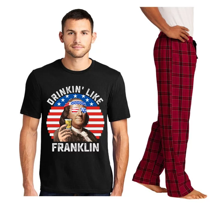 4th Of July Ben Drankin Usa Flag Benjamin Franklin Patriotic Gift Pajama Set