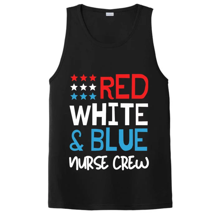 4th Of July Nurse Crew Scrub Tops Patriotic Nurses Matching Performance Tank