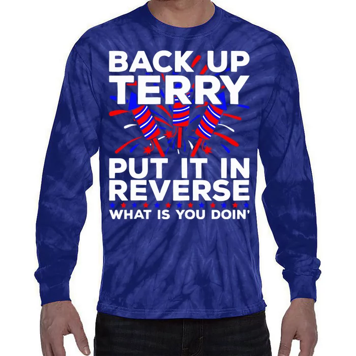 Back it Up Terry Put It In Reverse July 4th Fireworks Terry Tie-Dye Long Sleeve Shirt