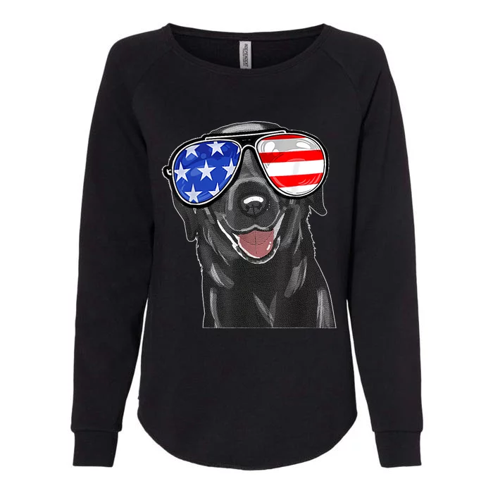 4th Of July Funny Black Lab Dog American Womens California Wash Sweatshirt