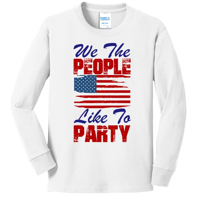 4th of July for Patriotic American Kids Long Sleeve Shirt