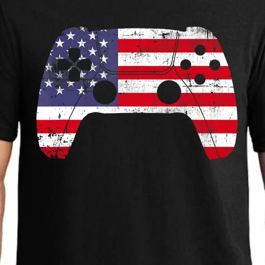 4th Of July Video Game Gamer Boy USA Flag Pajama Set