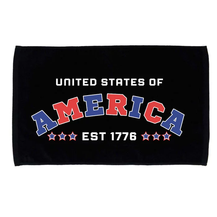 4th Of July Patriotic United States Of America Est 1776 Usa Microfiber Hand Towel