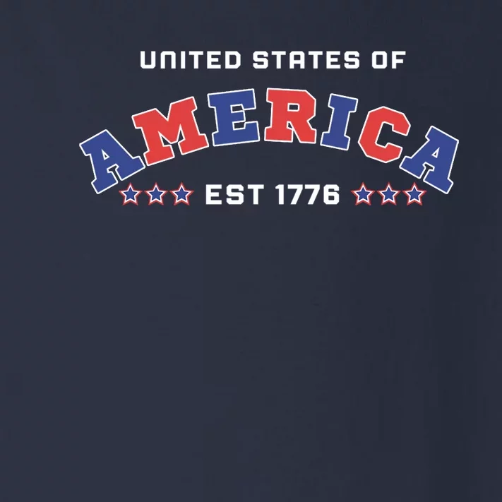 4th Of July Patriotic United States Of America Est 1776 Usa Toddler Long Sleeve Shirt