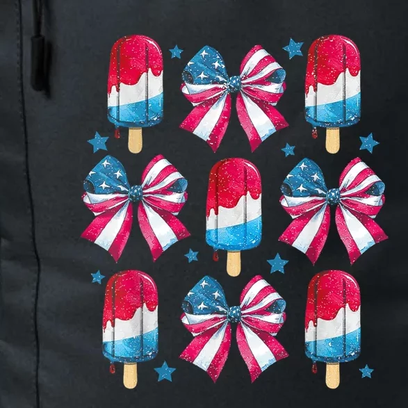 4th Of July Cute Popsicle Bows Patriotic Daily Commute Backpack