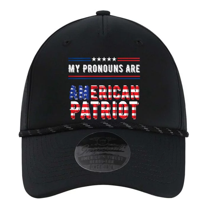 4th Of July My Pronouns Are American Patriot Vintage Design Performance The Dyno Cap