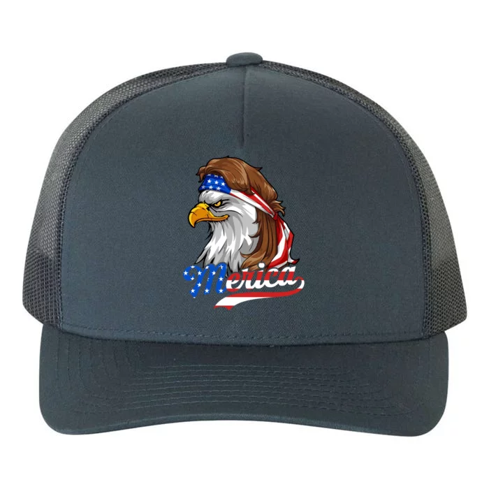 4th Of July Eagle Mullet Merica American Flag Usa Vintage Gift Yupoong Adult 5-Panel Trucker Hat