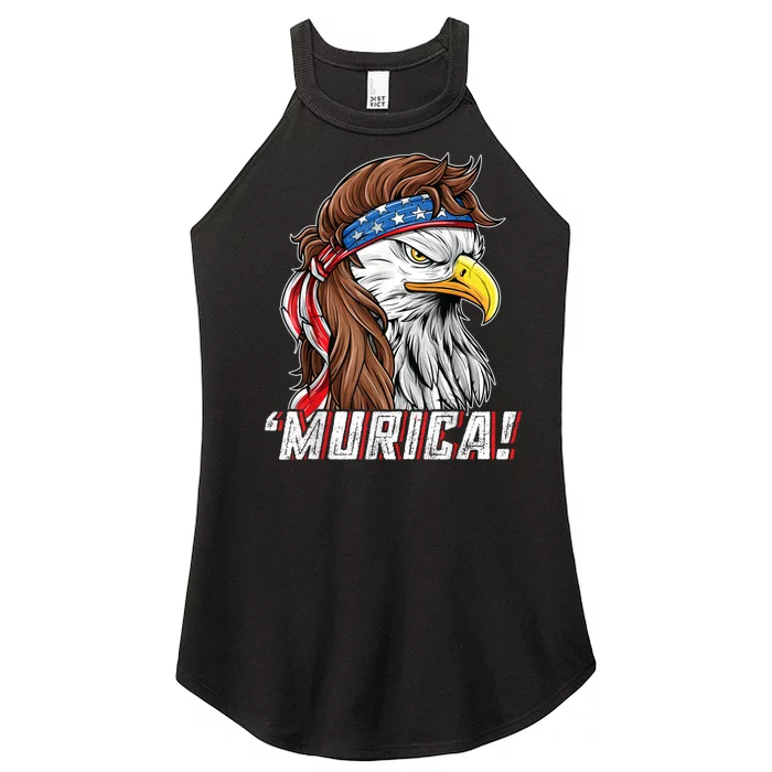 4th Of July Bald Eagle Mullet Murica Usa Usa Merica Women’s Perfect Tri Rocker Tank