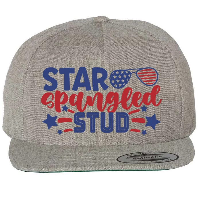 4th Of July Star Spangled Stud Matching 4th Of July Ideas Funny Gift Wool Snapback Cap