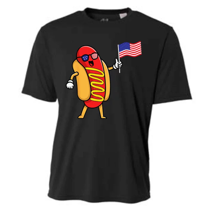 4th Of July Hot Dog Hotdog 4th Of July Shirts Men Women Cooling Performance Crew T-Shirt