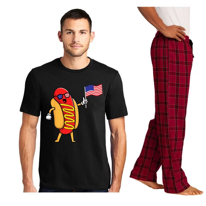 4th Of July Hot Dog Hotdog 4th Of July Shirts Men Women Pajama Set