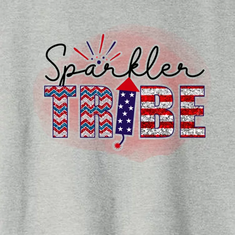 4th Of July Clothes And Accessories Sparkler Tribe Gift Women's Crop Top Tee