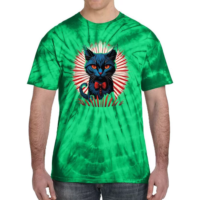 4th Of July Cat American Flag America Patriotic Funny Tie-Dye T-Shirt