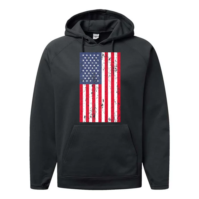 4th Of July Patriotic United States Flag Independence Performance Fleece Hoodie