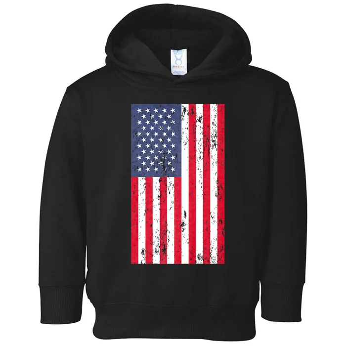 4th Of July Patriotic United States Flag Independence Toddler Hoodie