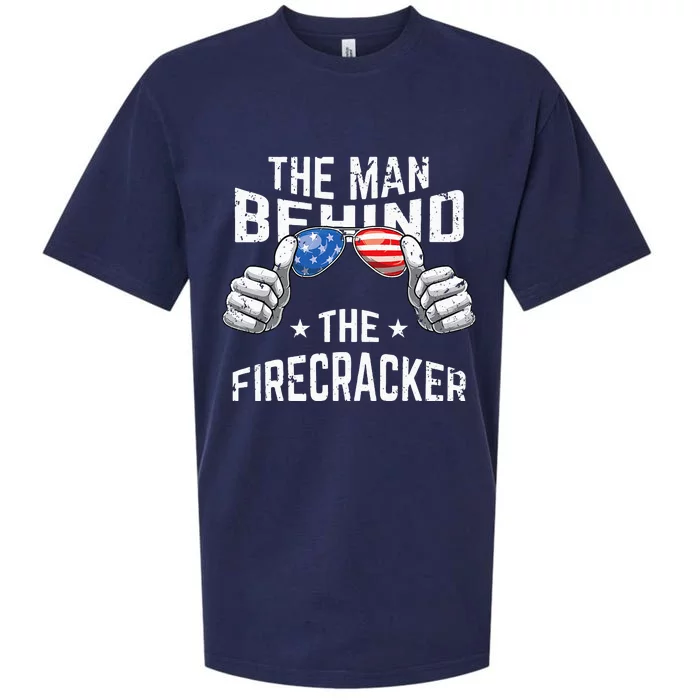 4th Of July Pregnancy The Man Behind The Firecracker Sueded Cloud Jersey T-Shirt