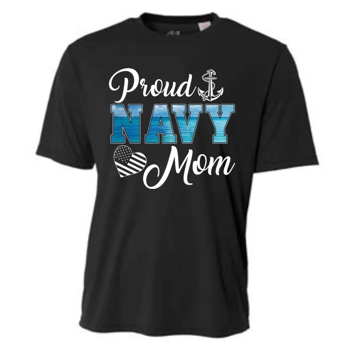 4th Of July Proud Na Vy Mom Sailor Mom Cooling Performance Crew T-Shirt