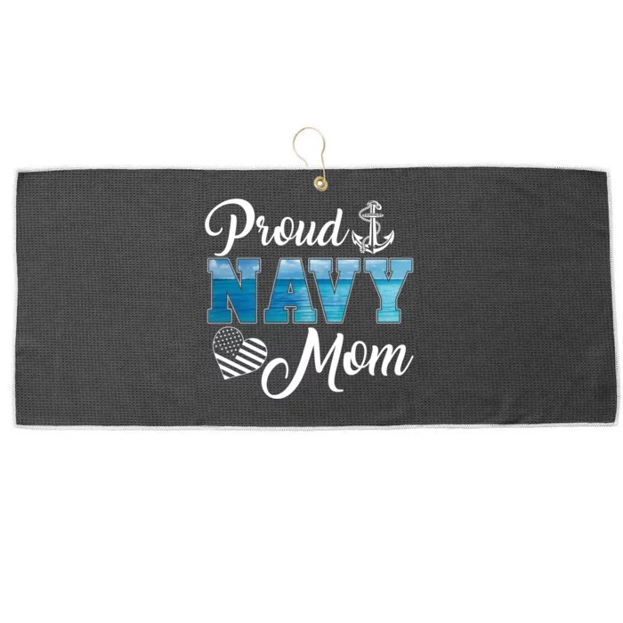 4th Of July Proud Na Vy Mom Sailor Mom Large Microfiber Waffle Golf Towel