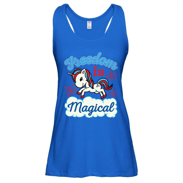 4th Of July Unicorn American Flag Patriotic Freedom Cool Gift Ladies Essential Flowy Tank