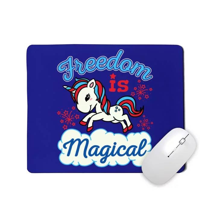 4th Of July Unicorn American Flag Patriotic Freedom Cool Gift Mousepad