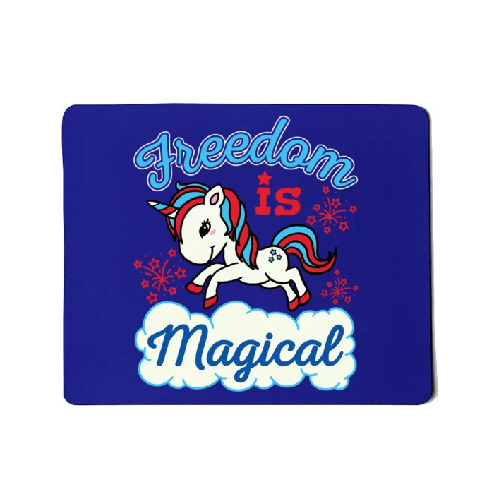 4th Of July Unicorn American Flag Patriotic Freedom Cool Gift Mousepad