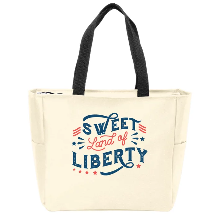 4th Of July Sweet Land Of Liberty Cute Gift Zip Tote Bag