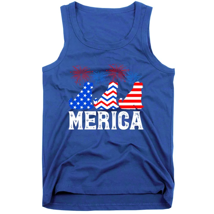 4Th Of July Merica Newfoundland Dog American Flag Gift Tank Top