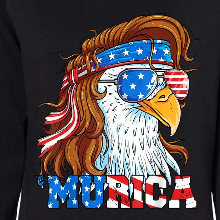 4th Of July Bald Eagle Mullet Murica Usa Usa Merica Womens California Wash Sweatshirt