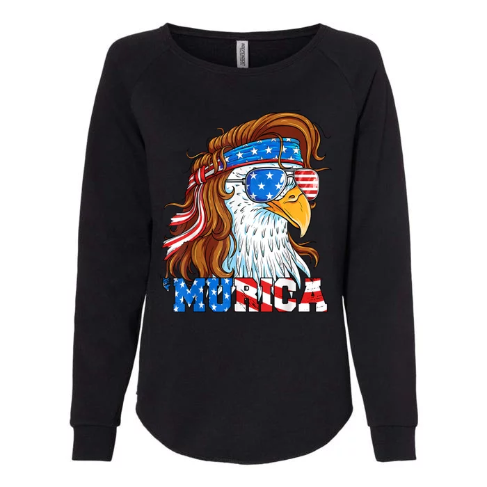 4th Of July Bald Eagle Mullet Murica Usa Usa Merica Womens California Wash Sweatshirt