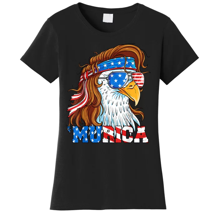 4th Of July Bald Eagle Mullet Murica Usa Usa Merica Women's T-Shirt