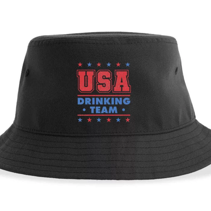 4th of July Beer Alcohol Drinker USA Drinking Team Sustainable Bucket Hat