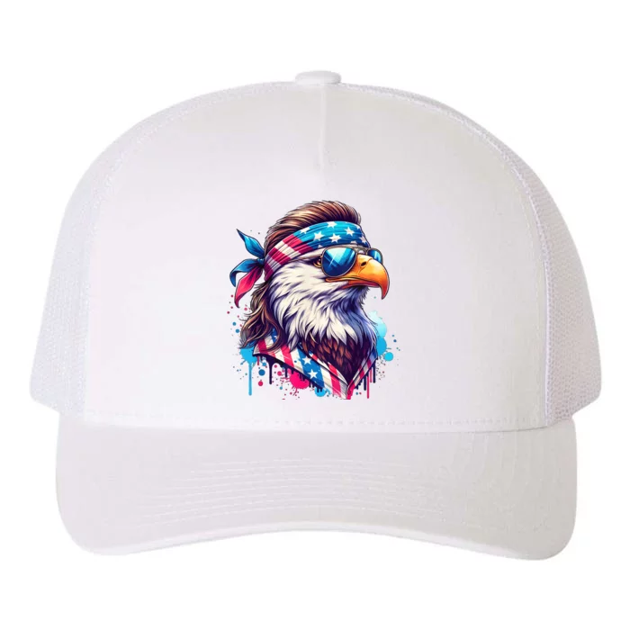 4th Of July Bald Eagle Mullet Murica Usa Usa Merica Yupoong Adult 5-Panel Trucker Hat