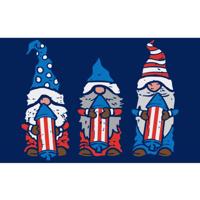 4th Of July Funny Patriotic Gnomes American Flag Gift Bumper Sticker